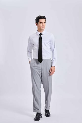 HISDERN Plaid Checkered Tie Handkerchief Woven Classic Formal Men's Necktie & Pocket Square Set3