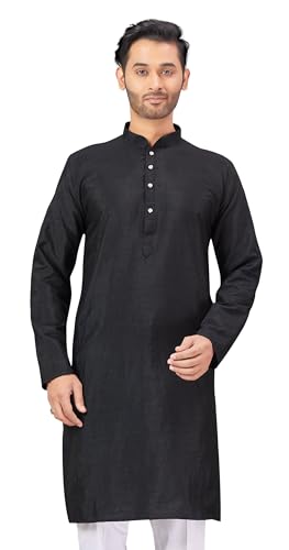 Image of Studio Shringaar Men's Cotton Relaxed Fit Straight Kurta
