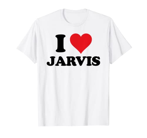 Image of I Heart Jarvis First Name I Love Personalized Stuff T-Shirt