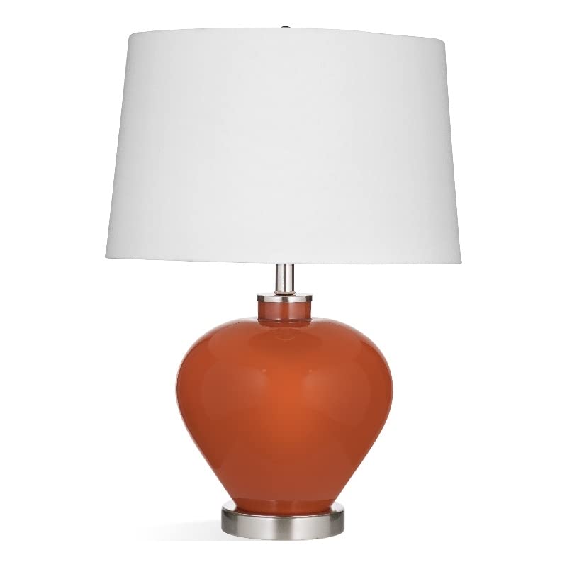 Bassett Mirror Company Mizz Table Lamp in Orange Ceramic