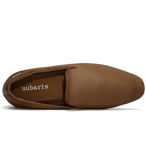 Image of UUBARIS Mens Velvet Loafers Slip-on Dress Shoes Fashion Style Driving Shoes Classic Tuxedo Shoes Casual Oxford Shoes