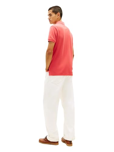 Image of Tommy Hilfiger Men's Short Sleeve Polo Shirts in Slim Fit with Stretch and Organic Pique Cotton