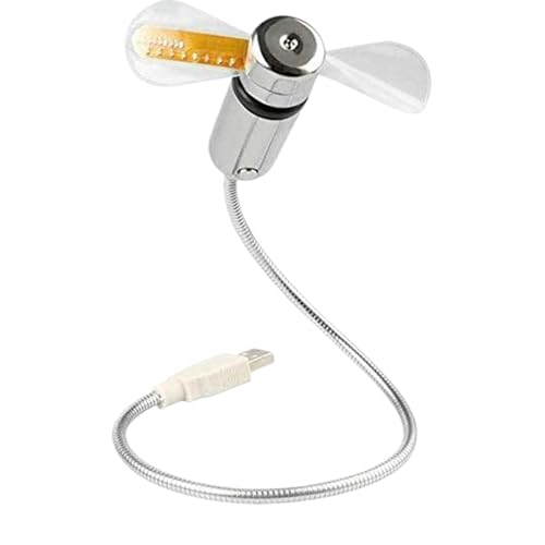 Kixolazr Ventilador Eléctrico Portátil - Ventilador USB con Reloj LED - Ventilador Silencioso con Ángulo Ajustable, Plegable para Dormitorio Universitario, Viajes, Transporte y Habitación