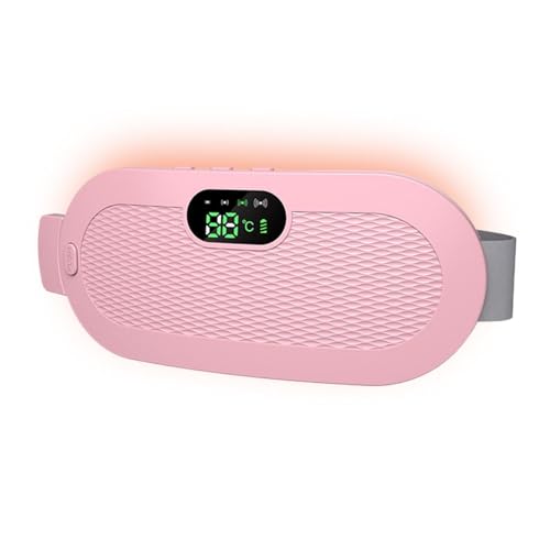 Almohadilla térmica menstrual, cinturón de almohadilla térmica - Cinturón eléctrico portátil - Almohadillas calefactoras rápidas ajustables con pantalla digital, 4 modos de masaje de vibración