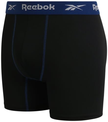 Reebok Mens Boxer Briefs - 3 Pack Stretch Moisture Wicking Mens Underwear with Contour Pouch Boxers for Men (Sizes: S-XL)4