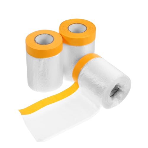 Veemoon 3 Rollos Película Protectora Contra El Polvo Película De Pintura Automotor Protección Película (s Cubrir Grifo Película De Enmascarar Preencintada Transparente Educación Física