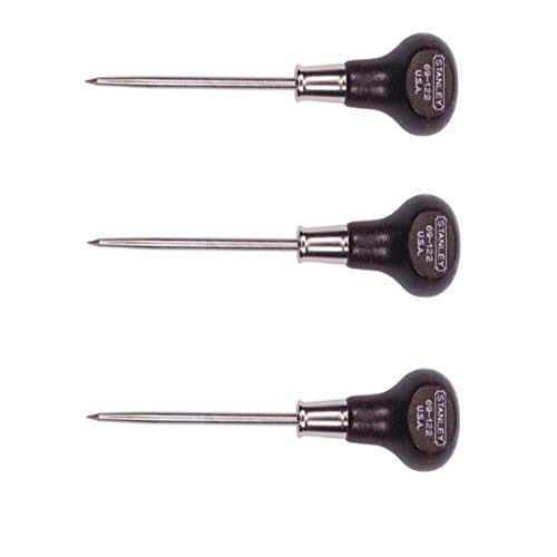 Stanley 69-122 6-1/16-Inch Wood Handle Scratch Awl, 3 Pack