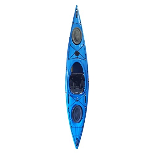 Edge 13 Kayak &ndash; 12'6" Touring Kayak with Skeg System for Superior Tracking, DryTech Waterproof Storage, Flex 4 Padded Seat, and Rear Gear Tracks &ndash; 300 lbs Capacity (Blue)