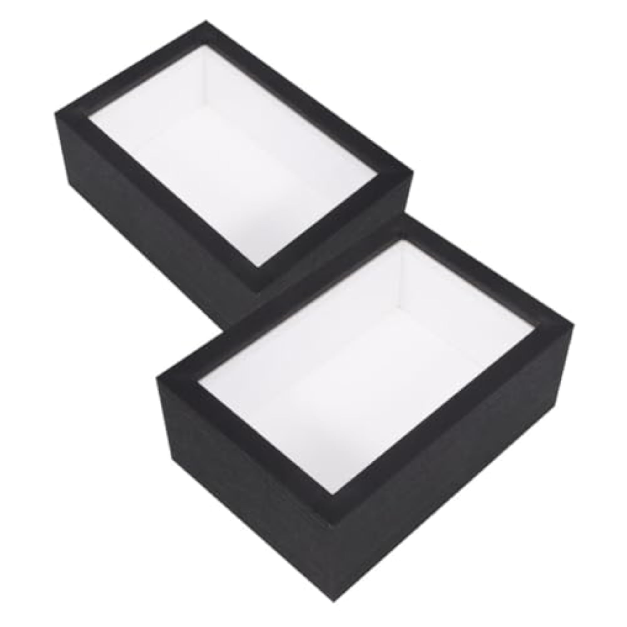 2pcs Rustic Wood Deep Box Display Cases for Pressed Flowers