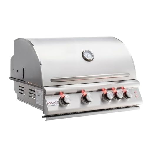 Blaze Premium LTE Built-in Natural Gas Grill | 40-Inch 5-Burner BBQ with Rear Infrared Burner & Grill Lights | 304 Stainless Steel Construction BLZ-5LTE2-NG