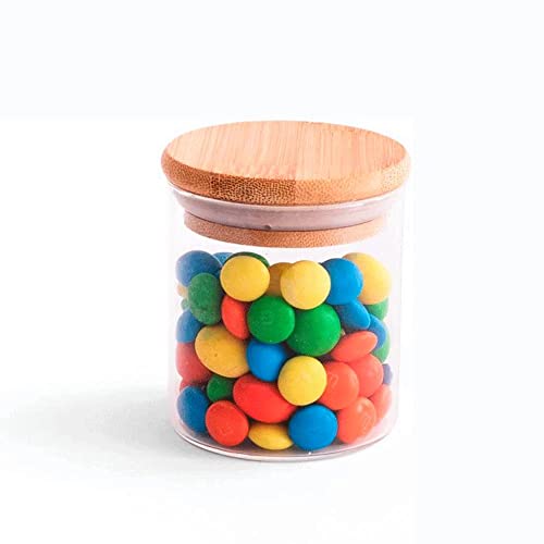 KIT DE 6 POTES DE MANTIMENTOS DE 200ML COM TAMPA DE BAMBU - OIKOS