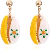 TYIM7 Pendientes bohemios vintage de concha natural 3, x 1,6 cm for mujer .at7