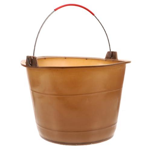 Homoyoyo Cubo Plástico Reforzado Portátil con Asa para Cemento y Arena Resistente y Fácil De Transportar para Obra y Construcción Diseño Duradero y Práctico para Almacén De Mortero Hormigón