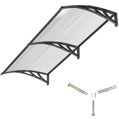 Vordach für Haustür mit Seitenteil,150x100CM Fenstervordach für Türen,Polycarbonat Pultvordach Überdachung für UV-,Regen-und Schneeschutz–Ideal für Veranda, Terrasse und Fenster Vordach für Haustür mit Seitenteil,150x100CM Fenstervordach für Türen,Polycarbonat Pultvordach Überdachung für UV-,Regen-und Schneeschutz–Ideal für Veranda, Terrasse und Fenster
