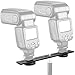 Dual Flash Bracket,Chromlives Dual Tripod Mount Bracket,1/4