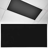 Magnetic Light Cover for Classroom Drop Ceiling,1 Pack 4x2 Ft Fluorescent Light Covers for Office Home Ceiling Light Pure Black Solid Color Lampshade