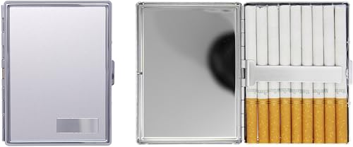 Étui en métal pour cigarettes format 100s boîte rigide argent mat anti écrasement