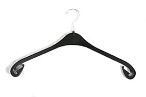 famy.Shop 50 Stück Kunststoff Kleiderbügel NA43 schwarz