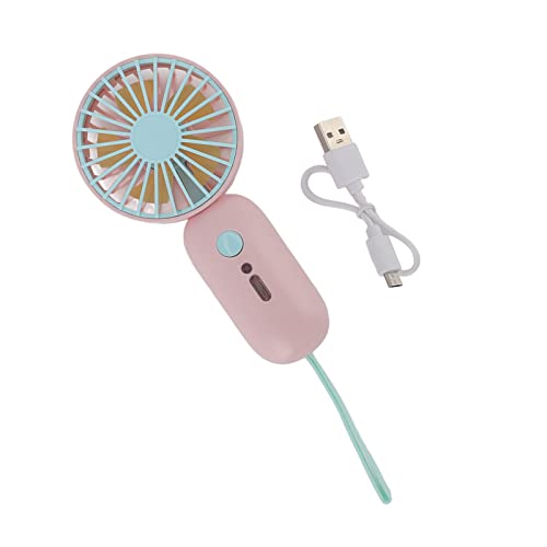 Fdit Mini Ventilador Portátil con 3 Modos de Velocidad y Carga USB, Ventilador Silencioso para Oficina en Casa, Experiencia Genial, para Viajeros que Acampan (PINK)