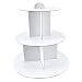 Homeford FPF0350053WT Zebra Cupcake Cardboard Stand, 3-Tier, 10" , White