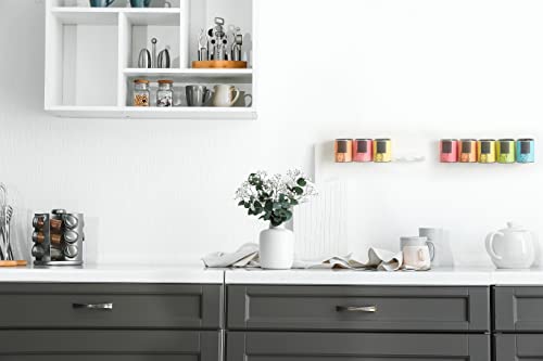 FOSIEN® Schweberegal für just Spices gewürze ohne Bohren - Gewürzregal schwebend für just Spice Gewürze
