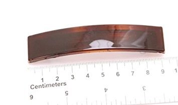 Parcelona French Oblong Tortoise Shell Medium 3 1/2" Celluloid No Slip Grip Automatic Strong Hold Hair Clips for Women French Hair Clip Barrette Girls Paris Hair Accessories, Made in France - Image 2