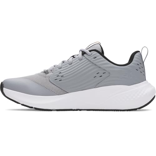 Under Armour Men's Charged Commit Trainer 4, (035) Steel/White/White, 8.5, US