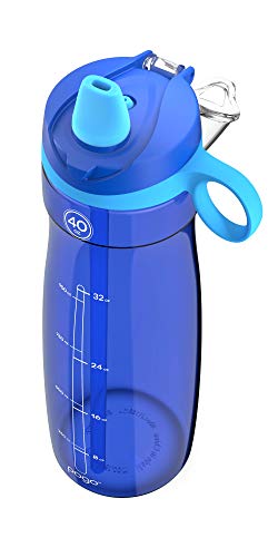 Image of Pogo Plastic Water Bottle with Chug Lid and Carry Handle, Reusable, BPA Free, Dishwasher Safe, Perfect for Travel, School, Outdoors, and Gym, 18oz 32oz 40oz 64oz