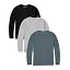 3 Pack - Black/Grey/Indigo - No-logo