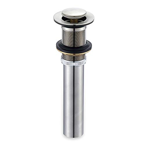 Decor Star PU-003-TB-V2 1 1/2" Bathroom Faucet Vessel Vanity Sink Pop Up Drain Stopper Without Overflow Brushed Nickel