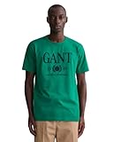 gant t shirt herren sale LOGO BRANDING GANT Herren Crest Retro Logo T-Shirt, Lush Green, 4XL