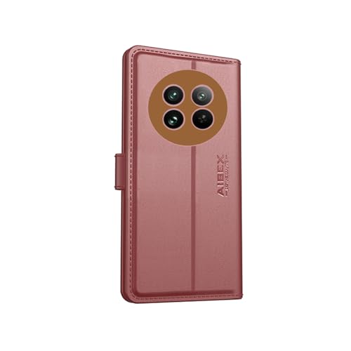 Image of AIBEX Compatible for Poco M7 5G / Redmi 14C 5G / Redmi A4 5G / Poco C75 5G Flip Cover Leather Finish | Inside TPU with Card Pockets | Wallet Stand | Complete Protection Flip Case -Brown