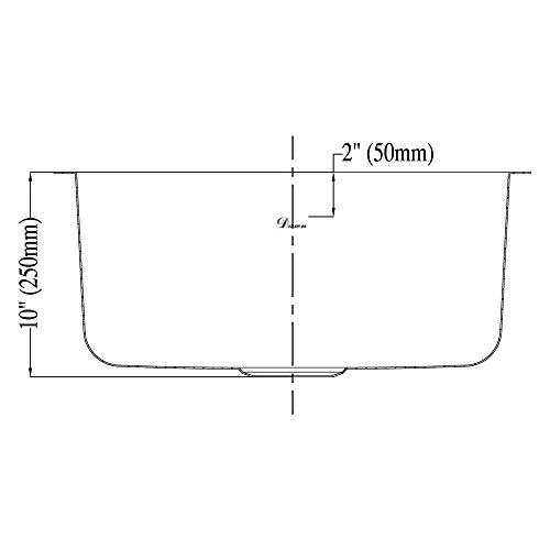 Dawn Dsu1916 Undermount Single Bowl Sink, Polished Satin #TOP2