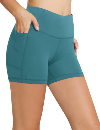Image of baleaf Women's High Waist Biker Shorts with 3 Pockets