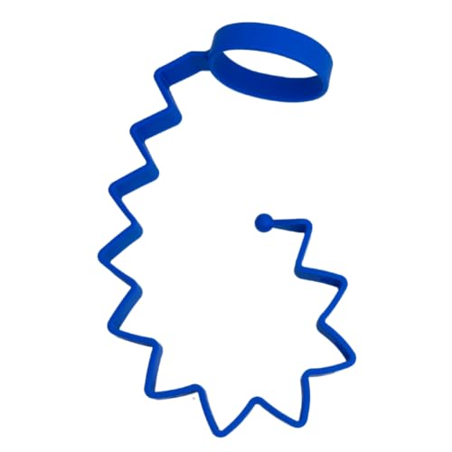 Image of Busy Baby Bottle Bungee - Sippy Cup Strap - Keeps Bottles and Sippy Cups Off The Floor - Food Grade Silicone - Dishwasher Safe (Blue)