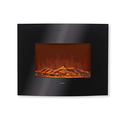 Preisvergleich Produktbild EASYmaxx Elektro-Wandkamin mit Flammeneffekt - Schwarz