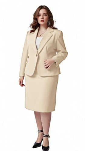 Womens Tuxedos Skirt Suits Plus Size 2 Piece Blazer Set Business Wedding Workout Outfits