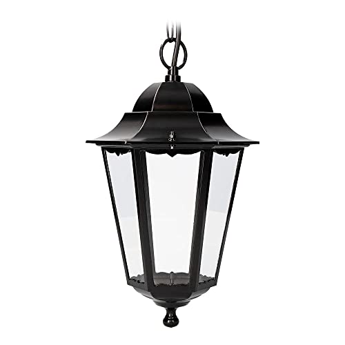 Edp 73431 Farol Aluminio Techo, 41 X 23cm, Modelo Marsella, Negro, Normal