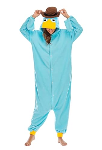 Nestoto Pijamas de Animales Disfraces de Cosplay para Adultos One Piece Azul, M