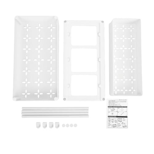 Organizador Bajo Fregadero Luocute, 2 Niveles Extraíbles (Blanco) | Cajones Deslizantes de Plástico ABS, para Cocina y Baño miniatura 7