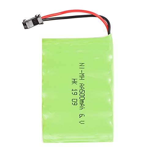 tech rc 6V 500mAh NiMH Battery RC Car Rechargeable Battery for Remote Car Trunk TR007W