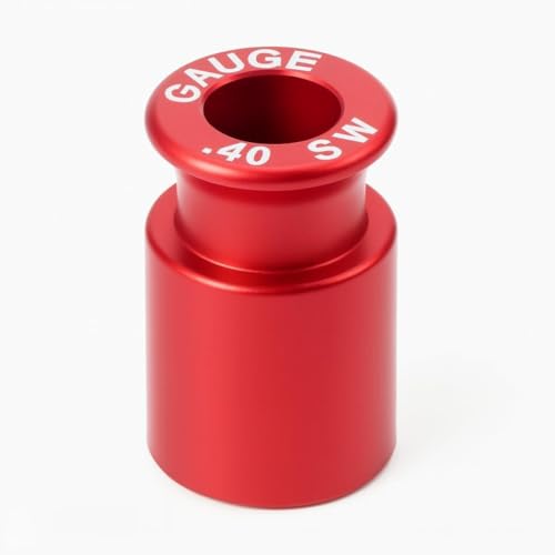 Genérico Inspector.40 S&W - Medidor de casquillo/caso calibre 10×22 de aluminio anodizado - Comprobador de cartuchos para recarga