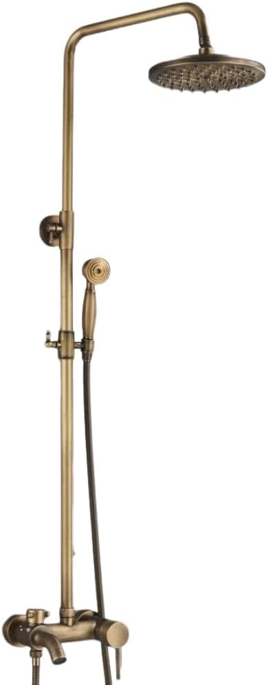 Robinet de douche thermostatique noir avec mitigeur mural et ensemble de douche effet pluie 20 cm