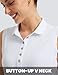FitsT4 Sports Womens Equestrian Tank Top UPF50+ Sleeveless Horse Riding Shirts Polo Collar Button Up for Workout Golf Tennis White XL