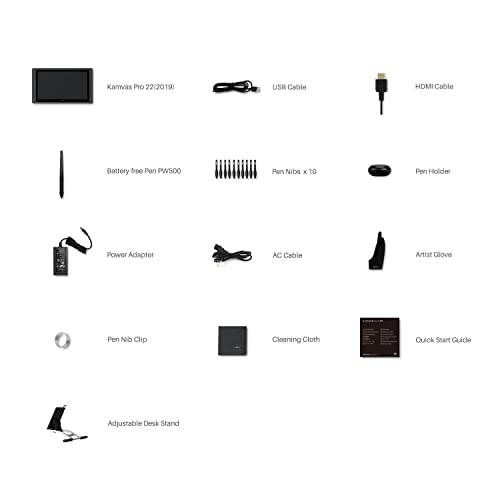 Mesas Digitalizadoras HUION Drawing Tablet Kamvas Pro 22 Tela do tablet com caneta totalmente lamina