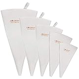Pastry Bags Set 5 Pack of Cake Decorating Bags Icing Piping Bags Reusable for Multiple Sizes(8in...