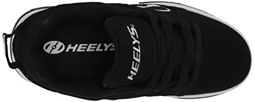 Heelys HE100713H-004-3 M US BIG KID Girls Voyager Tennis Shoe, Black/White, 3 Big Kid Us thumb #6