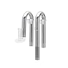 WTWU StainlessSteel FishTanks Water Inlet Outlet Pipe Maintenance Set for WaterFlow and Maintain Fish Supply Outlet Pipe Circulation #3