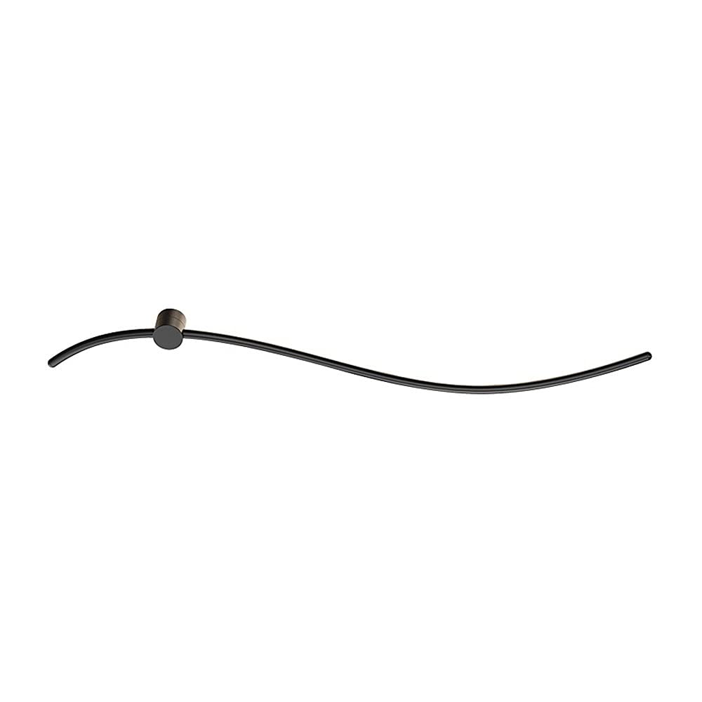 Aplique de pared LED lineal negro de metal geométrico y acrílico para pasillos