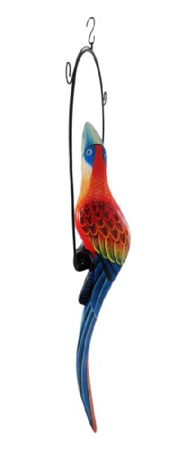Estatua colgante de pájaro tucán de madera pintada 30 pulg miniatura 2
